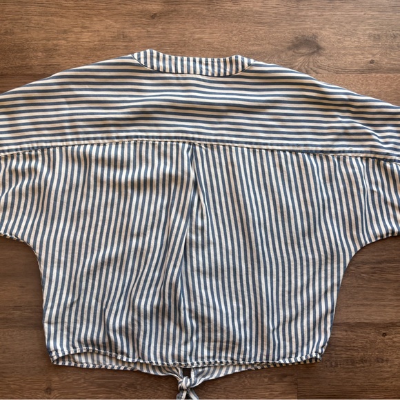 PAIGE Blue and White Striped Blouse - Picture 5 of 5